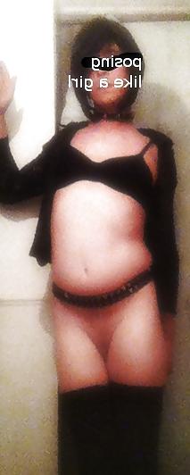 12P Sissy UK tranny posing like a female