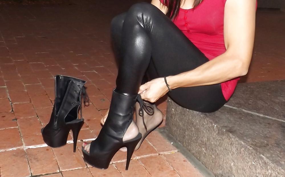 16P Angelica Marie Rios Nylon Feet Around Town