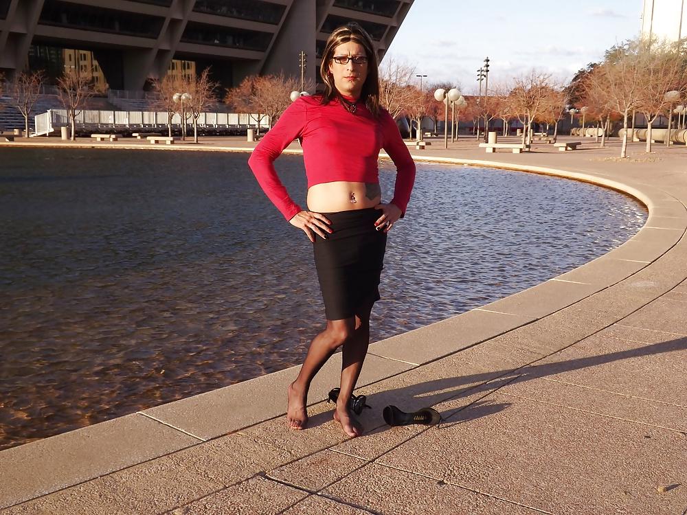 16P Angelica Marie Rios Nylon Feet Around Town