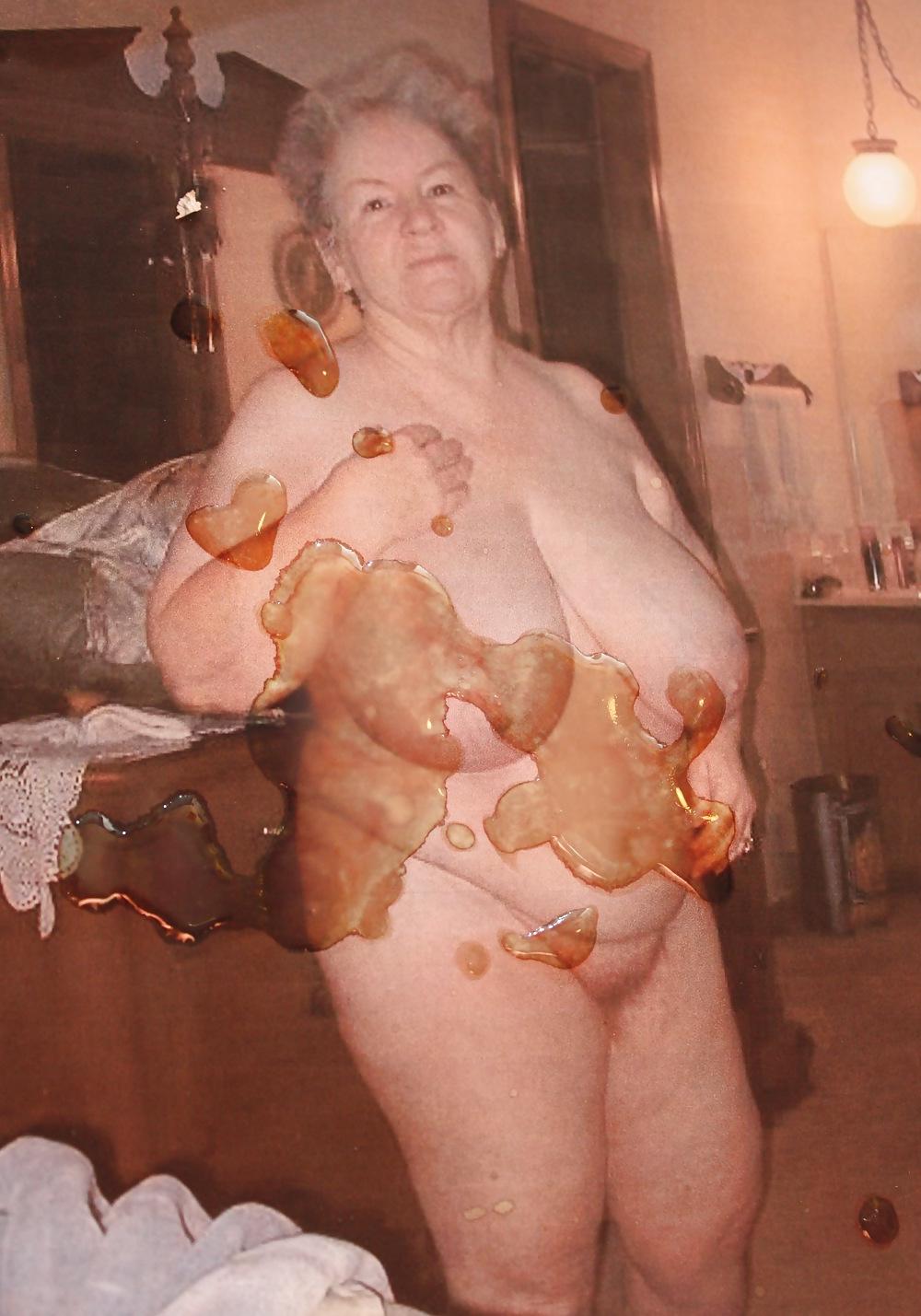 25P Granny Juicy's Hot Cum!
