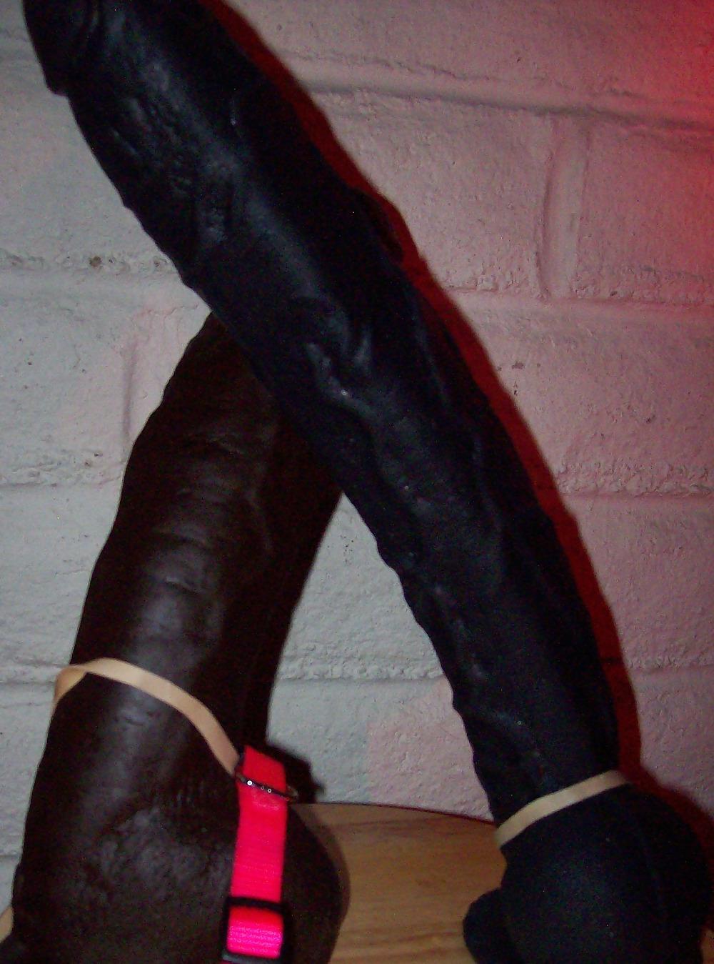 25P Tgirl BBC slut training for BBC in red slutty outfit