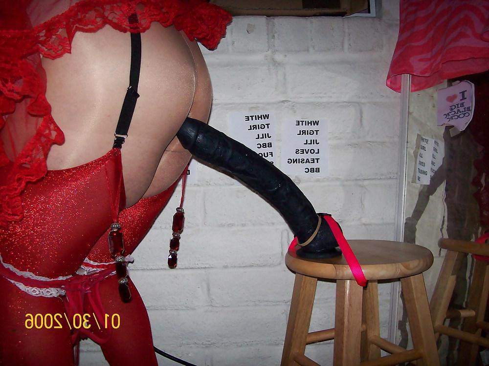 25P Tgirl BBC slut training for BBC in red slutty outfit