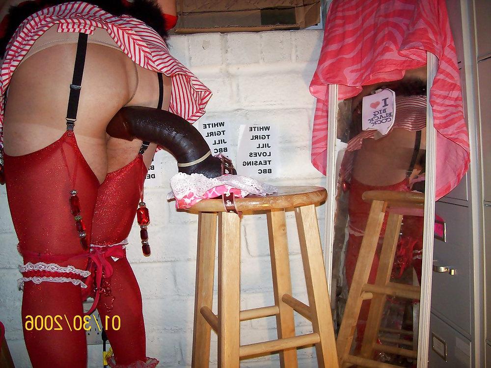 25P Tgirl BBC slut training for BBC in red slutty outfit