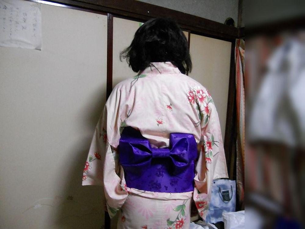 10P Dildo and rope play of wearing kimono 