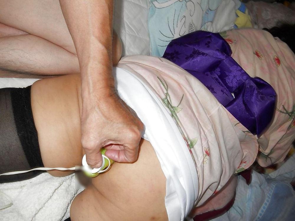 10P Dildo and rope play of wearing kimono 