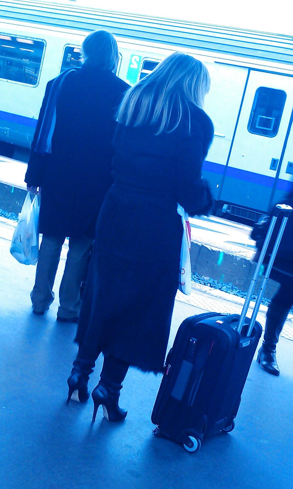 13P Candids in train and station.