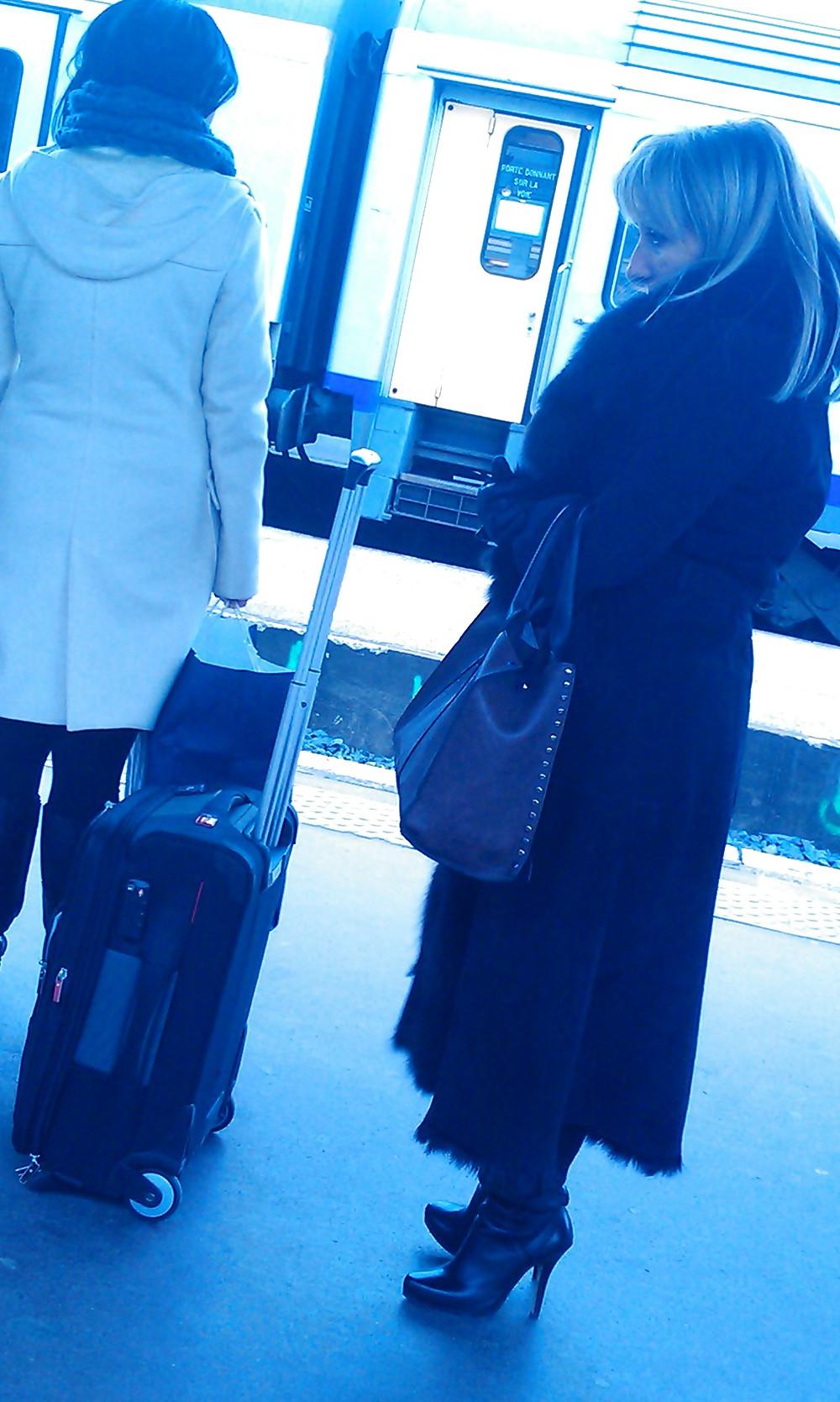 13P Candids in train and station.