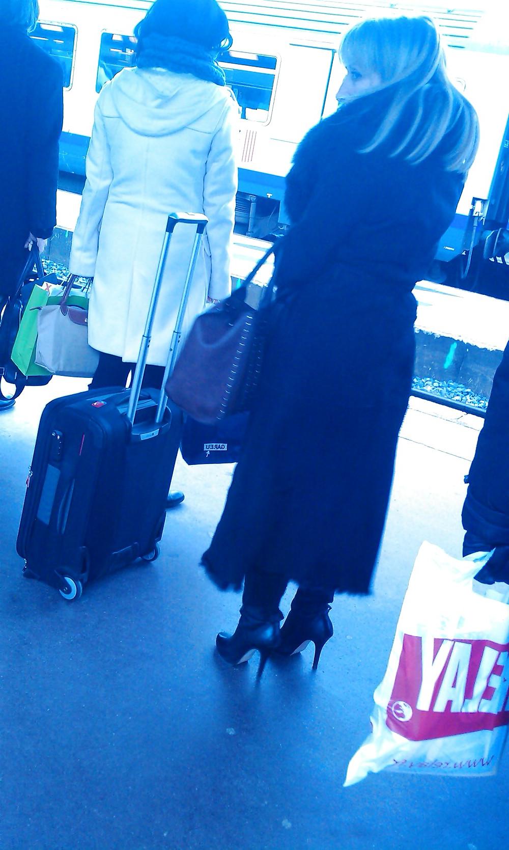 13P Candids in train and station.