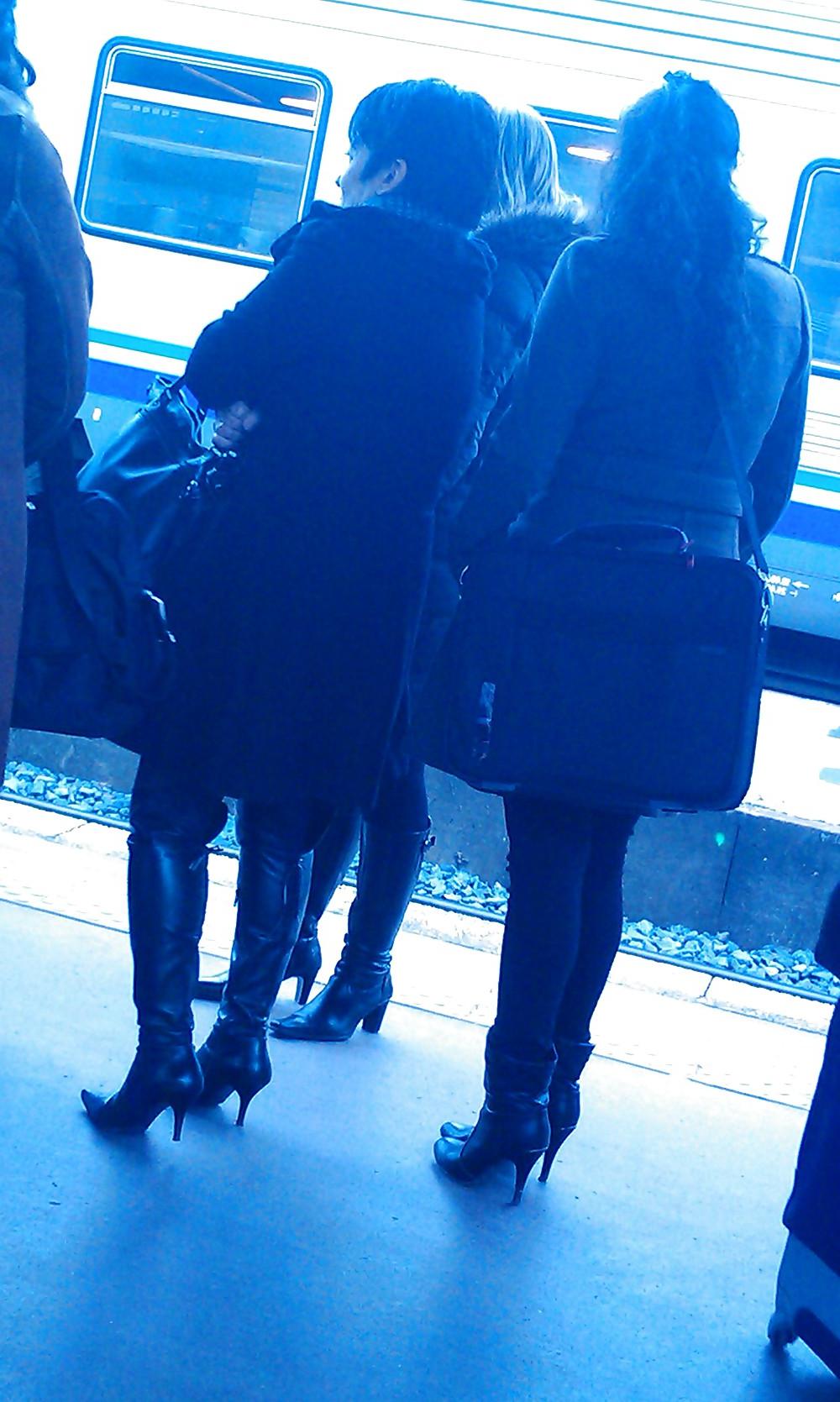 13P Candids in train and station.