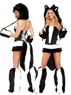 12P Slutty Female Skunk Costumes