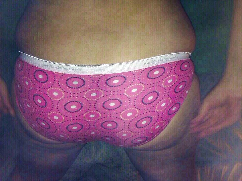 12P Tight pink fruit of the loom panties on fat ass bitch