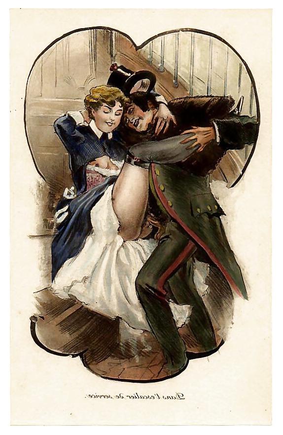 10P Them. Drawn Porn Art 29 - French Postcards 9