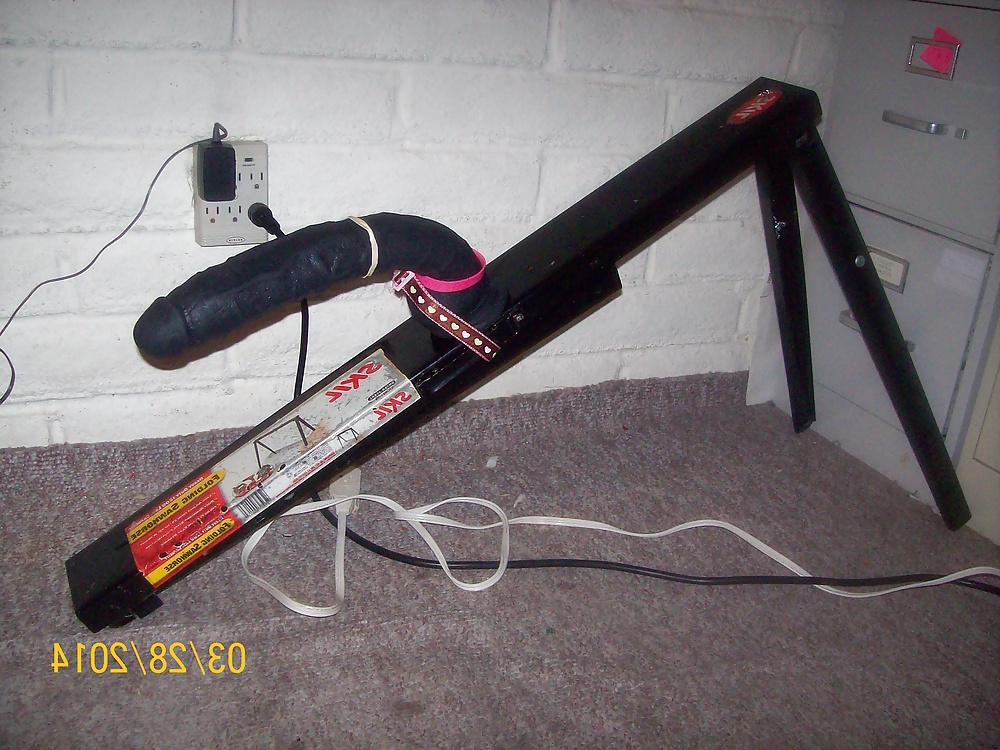 25P Tgirl Jill's kinky accessories used for BBC training.