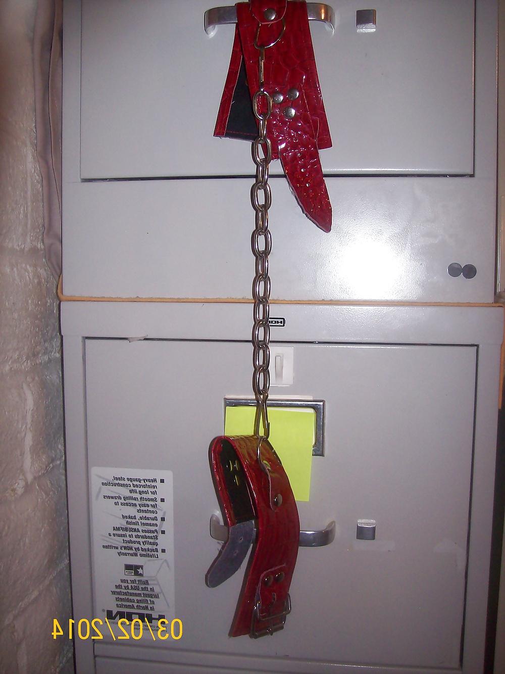 25P Tgirl Jill's kinky accessories used for BBC training.