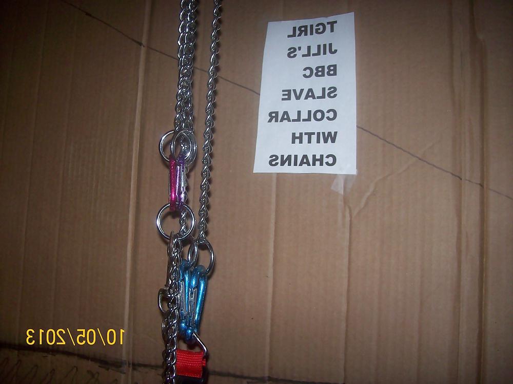 25P Tgirl Jill's kinky accessories used for BBC training.