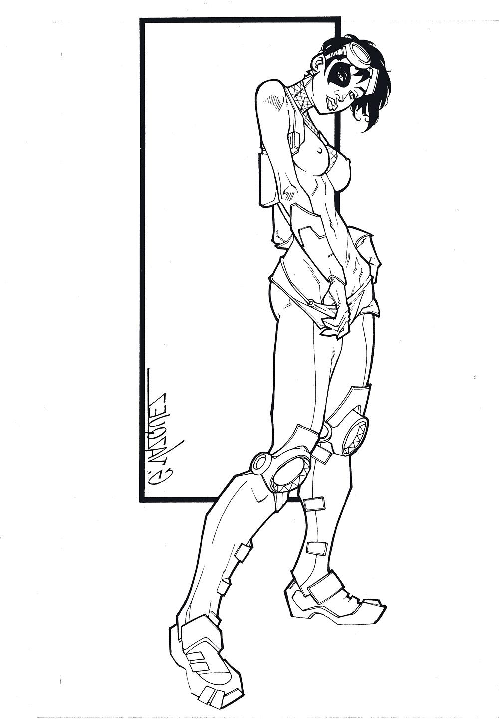 22P Big Tit Boob Art 9: Domino of the X- and X-Men