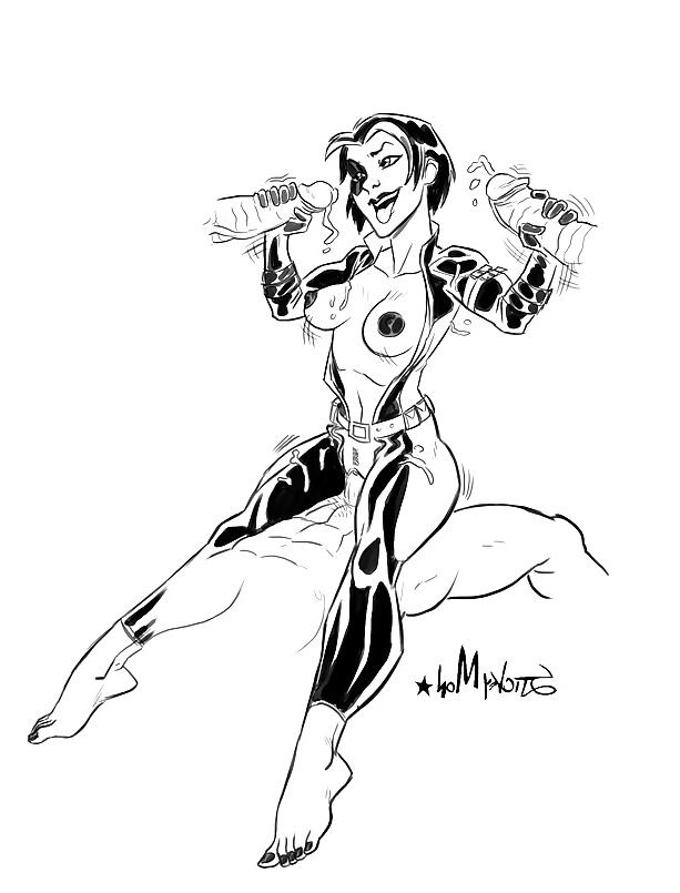 22P Big Tit Boob Art 9: Domino of the X- and X-Men