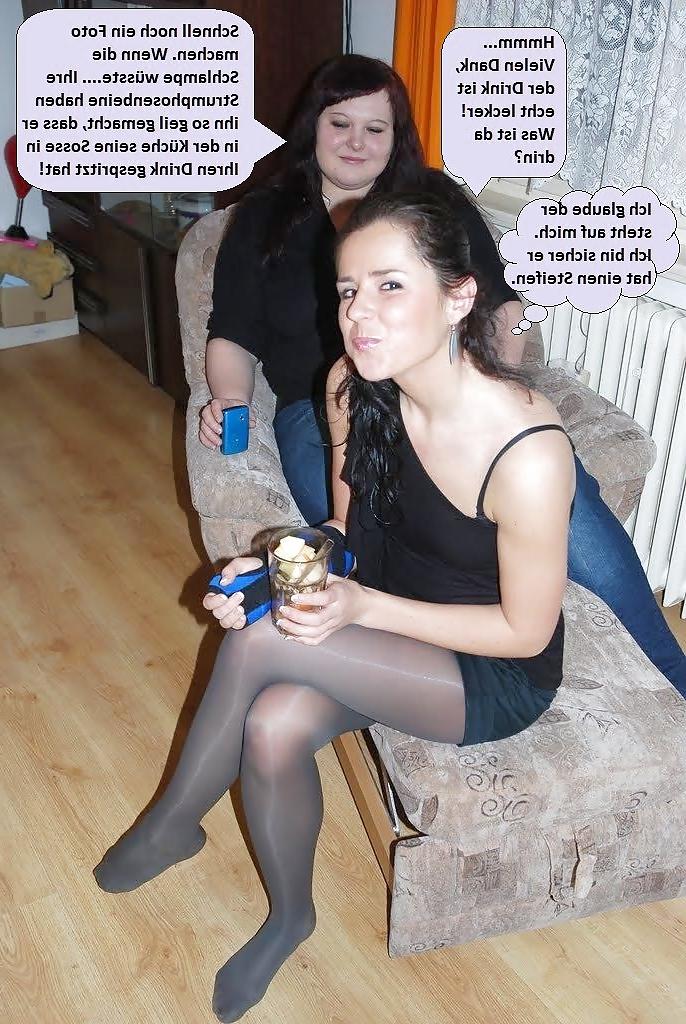 8P 043 - German feet, nylon and jerk off captions 6