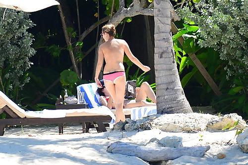 11P Kate Moss Sunbathes Topless on Vacation in Jamaica