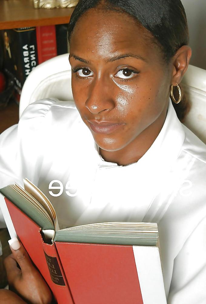 20P Shy Black Bookworm Wants To Show You Her Freaky Side