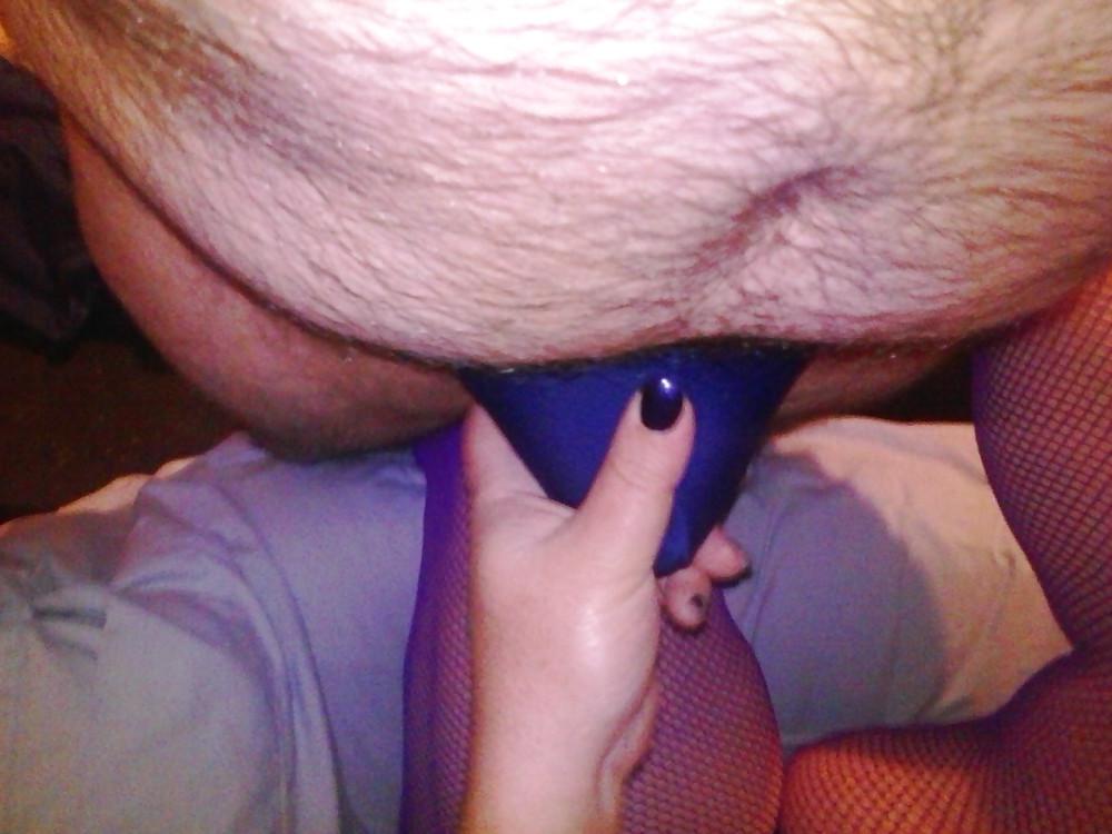 9P Blue panty play with wife