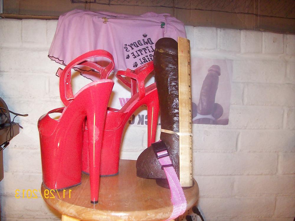 25P Platform stiletto heels to tease and get fucked by BBCs in.
