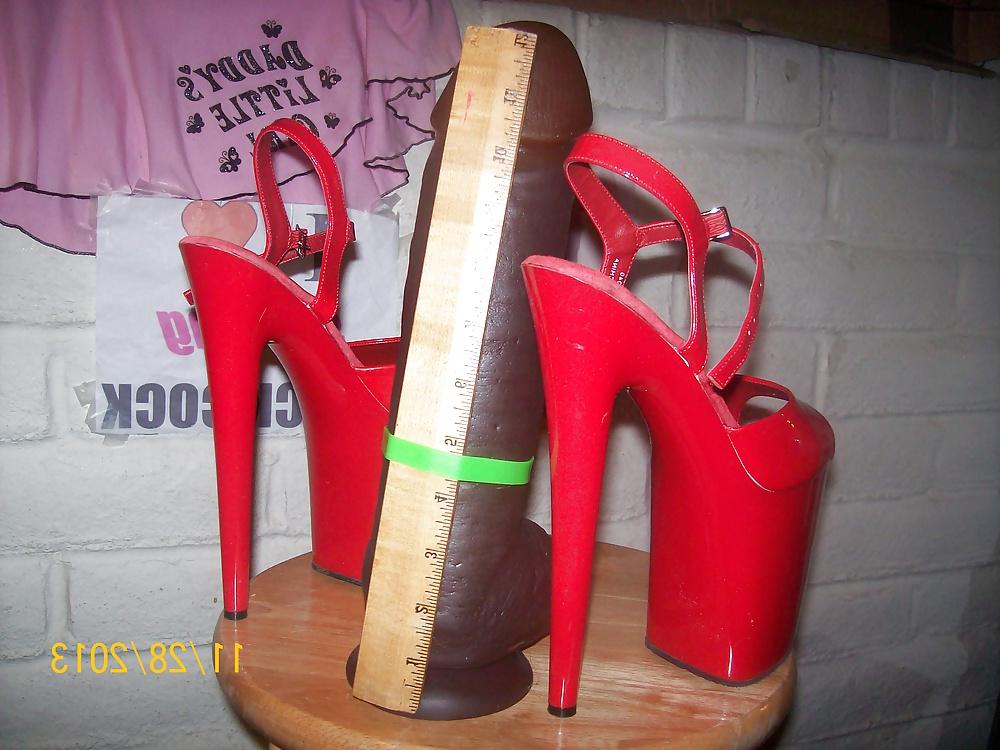 25P Platform stiletto heels to tease and get fucked by BBCs in.