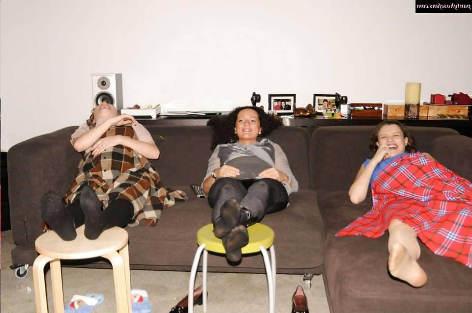 16P Candid Pantyhose Nylon Feet