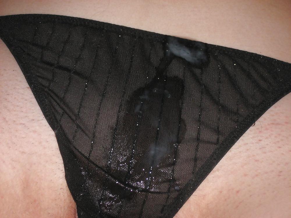 6P Wife getting jizz on her panty