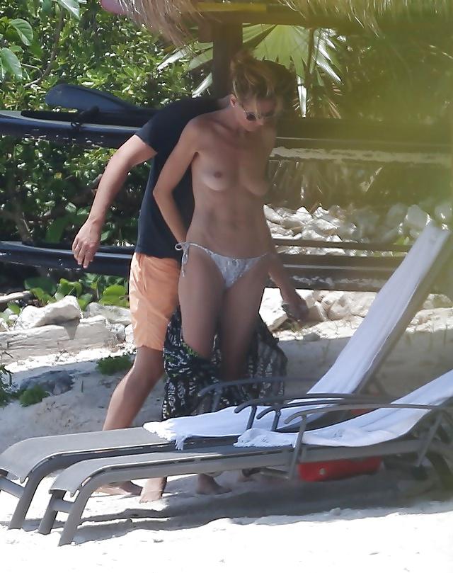 24P Heidi Klum Goes Topless In Mexico