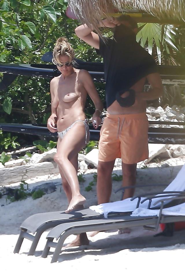 24P Heidi Klum Goes Topless In Mexico