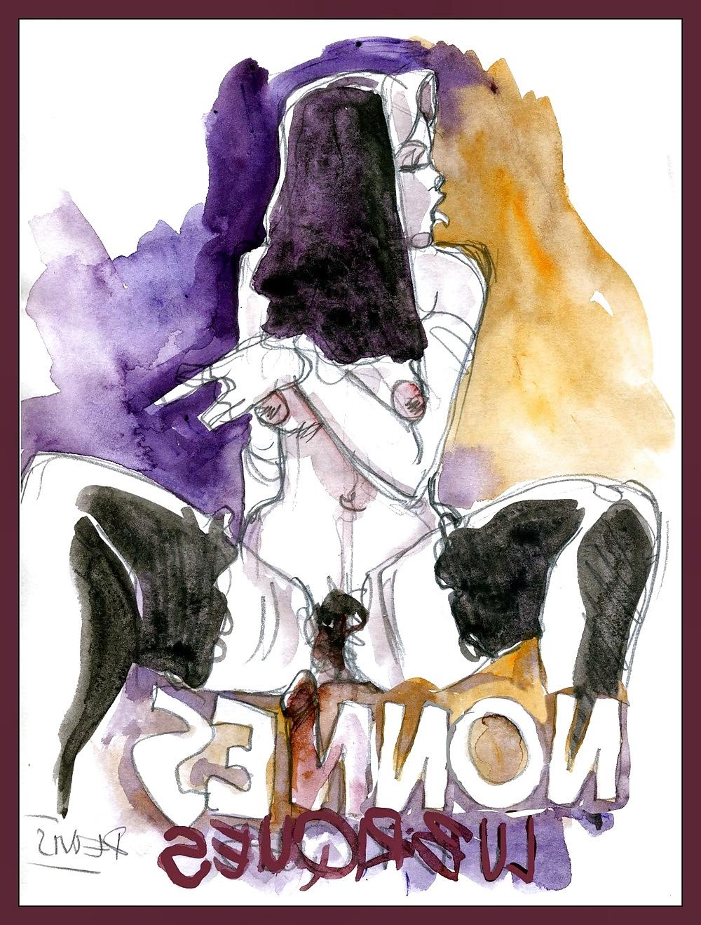 11P Painted EroPorn Art 143 - Lustful Nuns