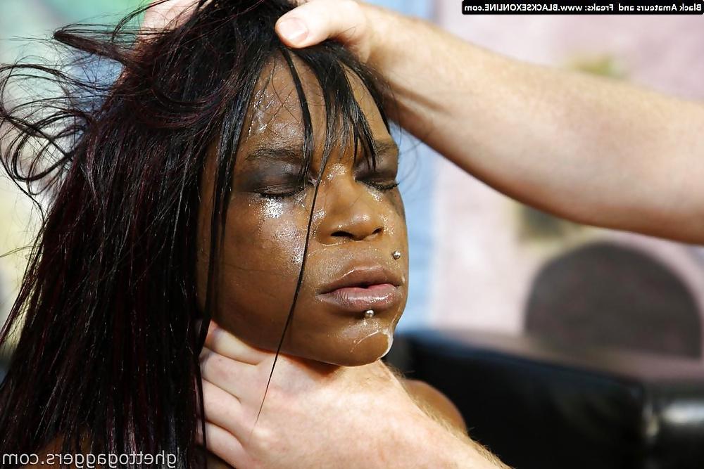 7P Cum on black bitch