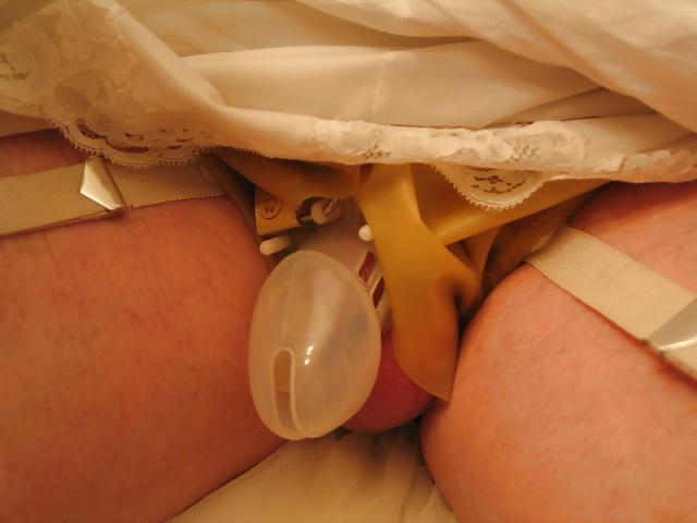 20P Shy sissy bride ,breathcontrol under the panties rubber hood