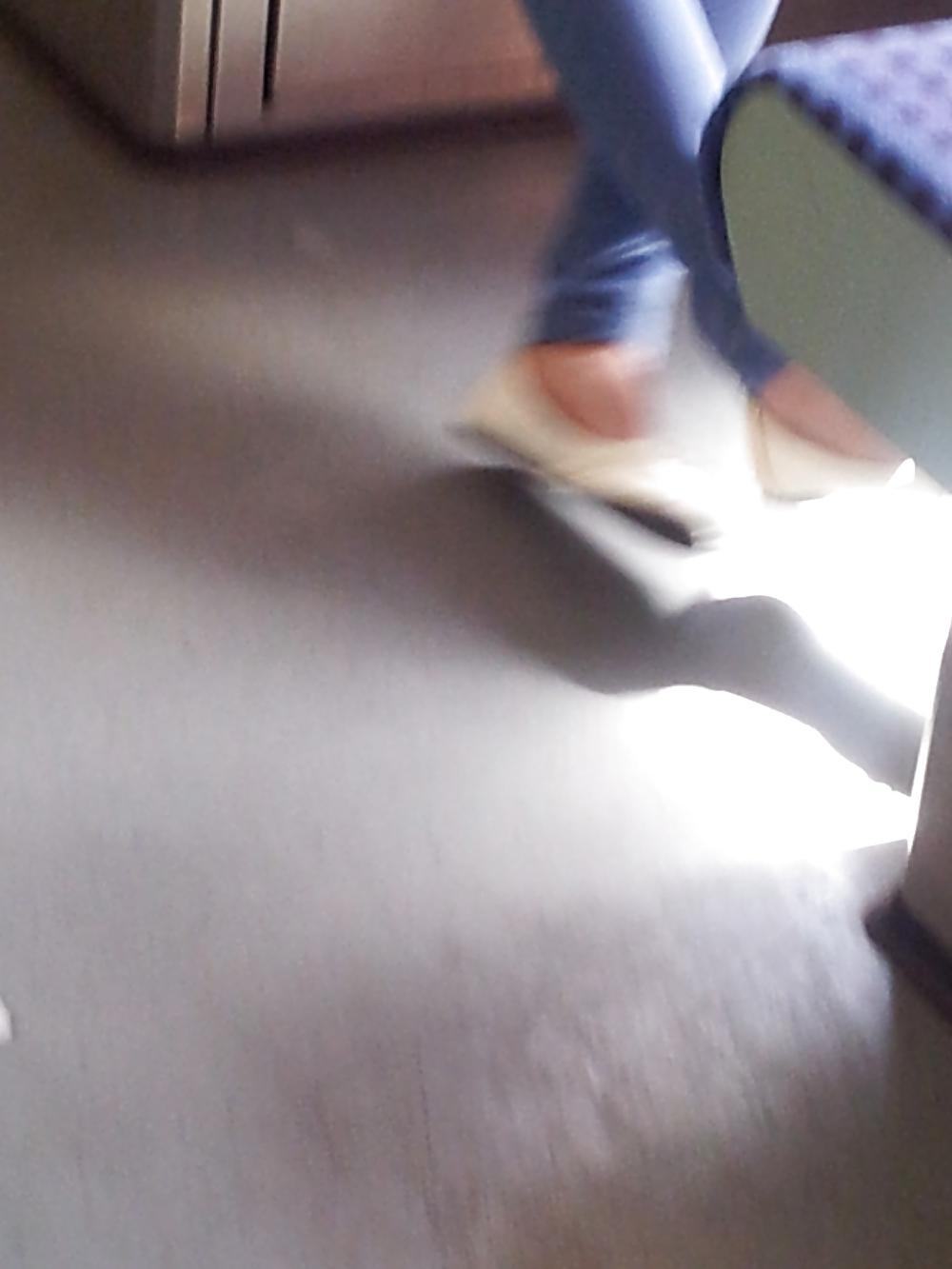 16P Candid shoes ballet flats ballerinas legs feet