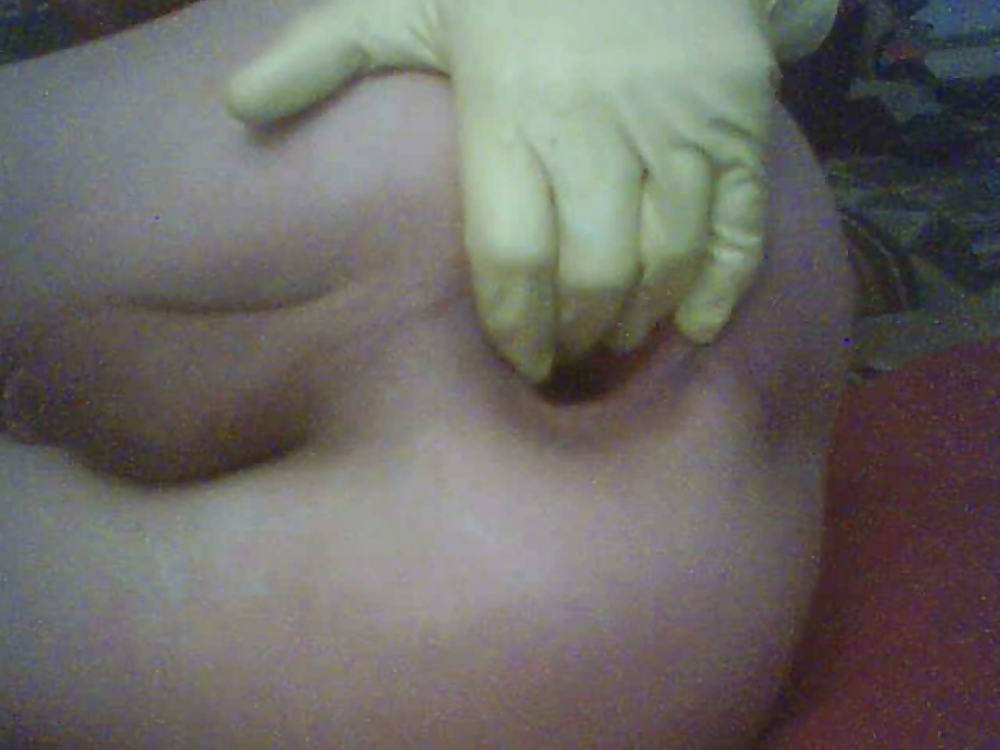 19P Games with latex gloves and opened wide my  ass