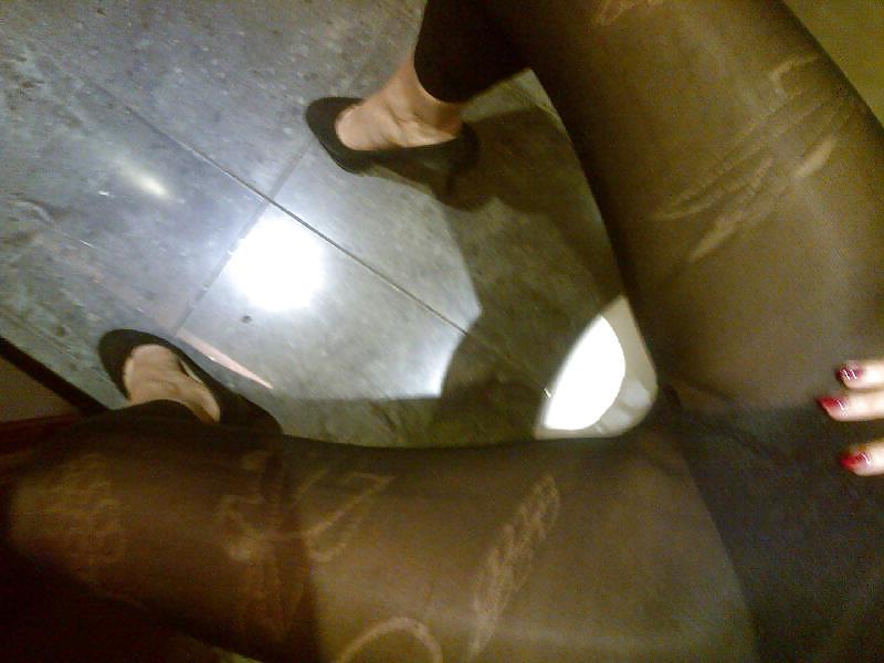 25P My GF Legs Feet & Black Stockings