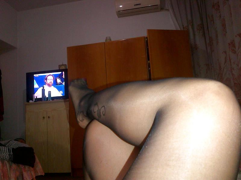 25P My GF Legs Feet & Black Stockings