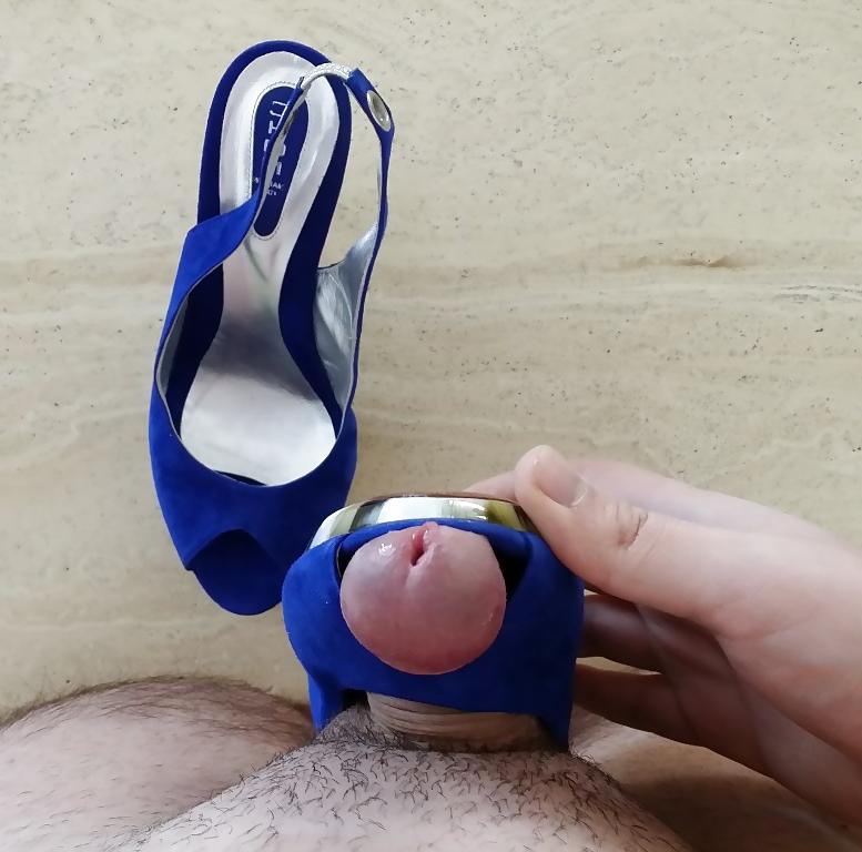 8P Fuck and cum my mother's peep toes slingbacks