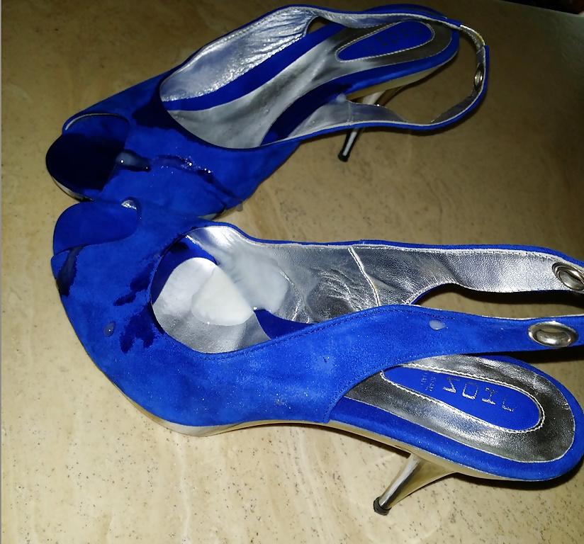 8P Fuck and cum my mother's peep toes slingbacks