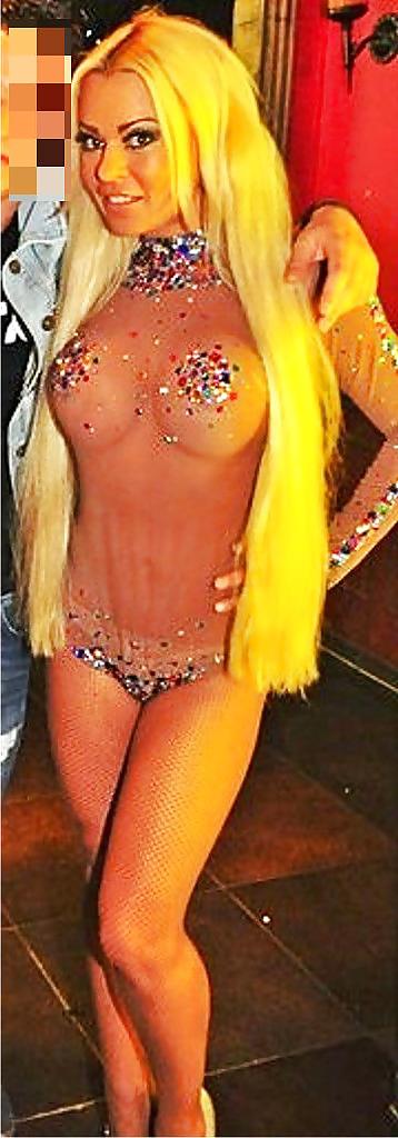 11P German blonde disco bitch with a transparent upper part