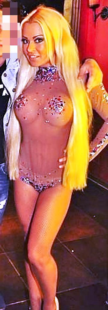 11P German blonde disco bitch with a transparent upper part