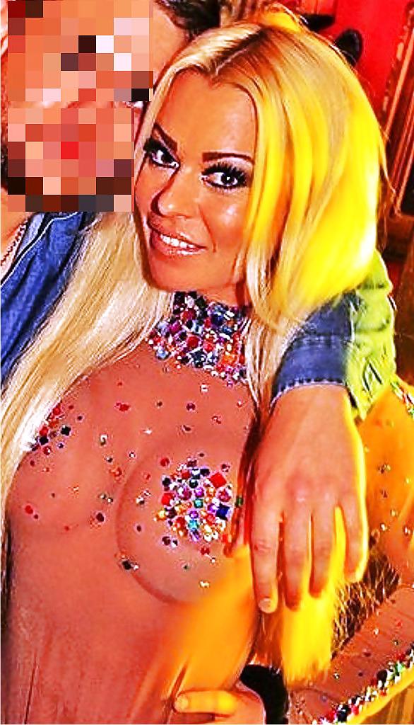 11P German blonde disco bitch with a transparent upper part