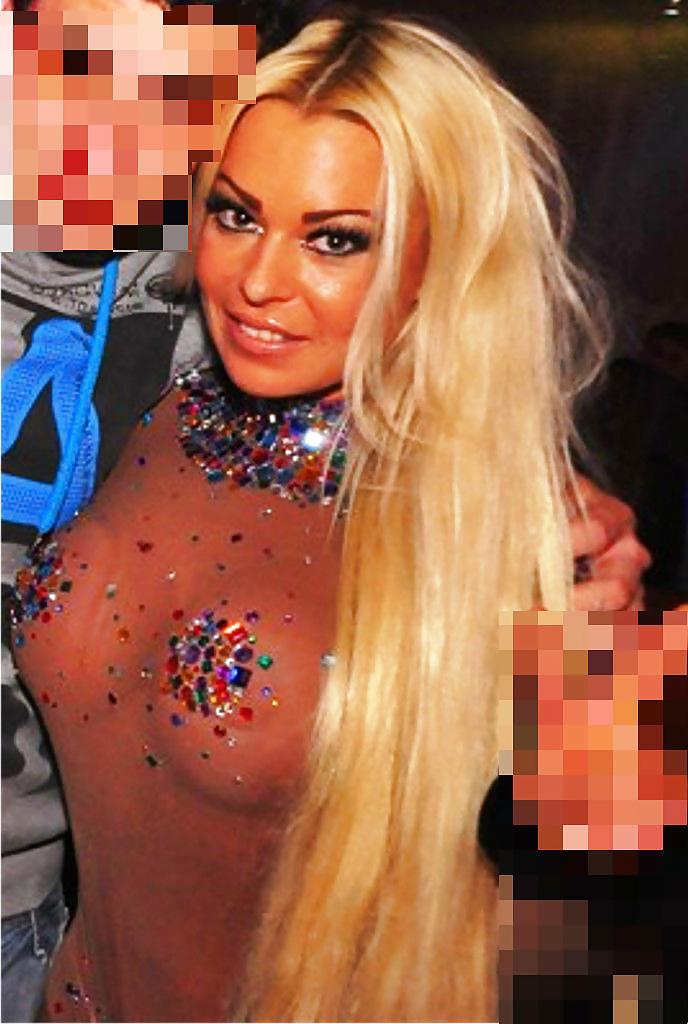 11P German blonde disco bitch with a transparent upper part