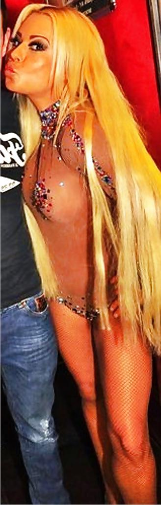11P German blonde disco bitch with a transparent upper part