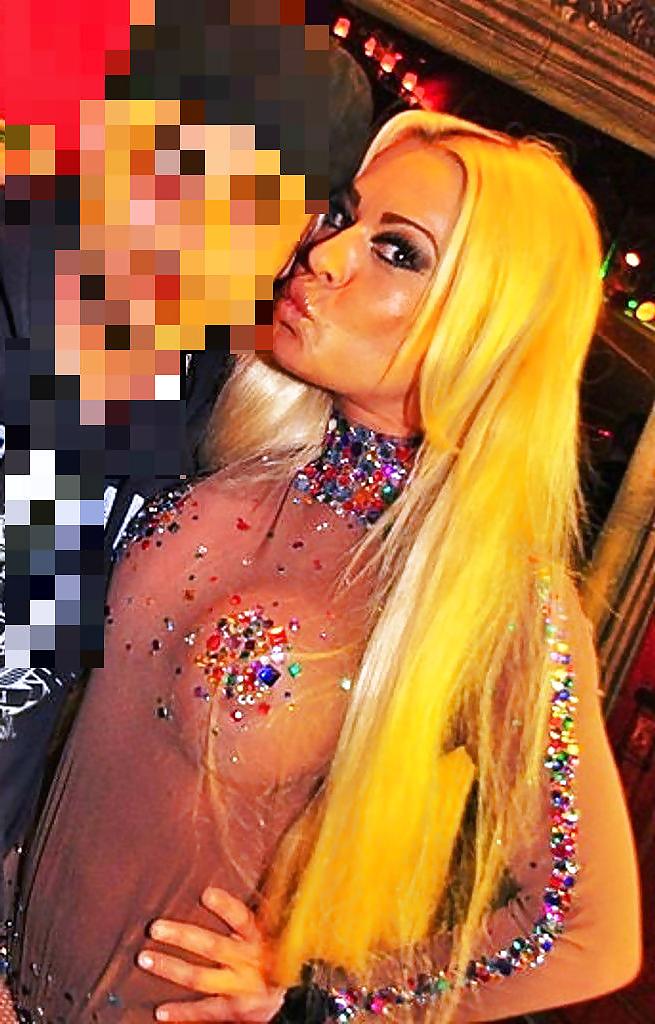11P German blonde disco bitch with a transparent upper part
