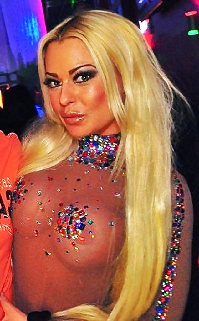 11P German blonde disco bitch with a transparent upper part