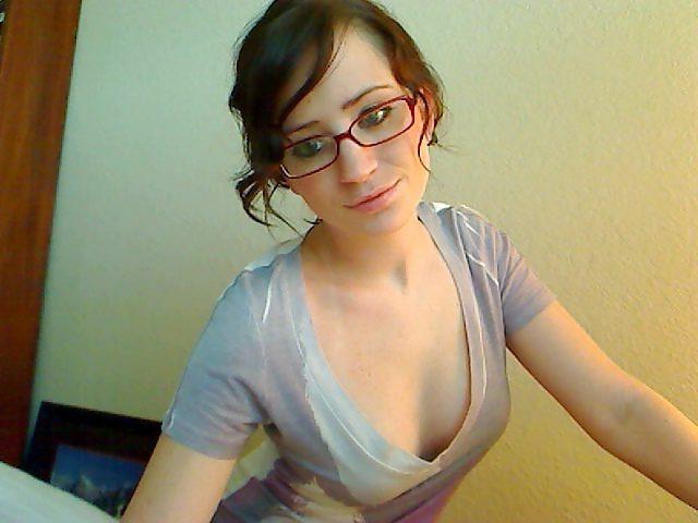 11P Cute girl with red glasses in sexy underwear -- by ShaCo