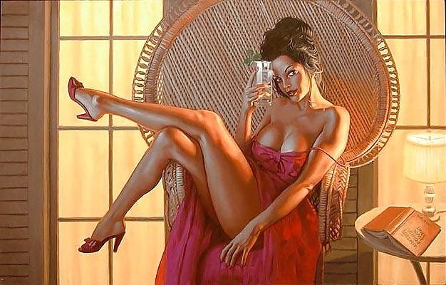 25P Pin-Up Art by Greg Hildebrandt