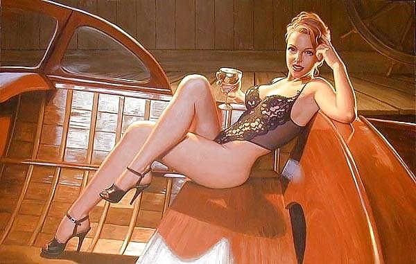 25P Pin-Up Art by Greg Hildebrandt